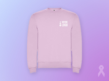 Pull coton sweatshirt unisexe femme et homme octobre rose